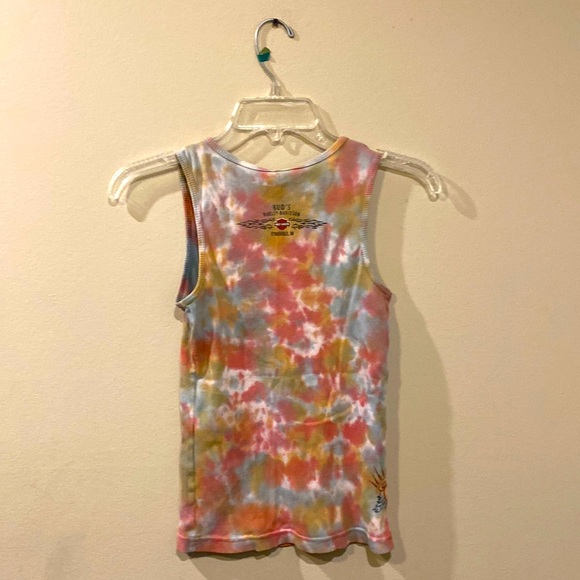 Harley Davidson Tie Dye Cotton Tank Top Medium Tattoo Art Style Bling Crystals - Picture 2 of 6